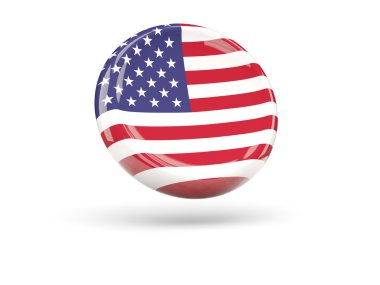 Amerika Birleşik Devletleri bayrağı. Yuvarlak simge
