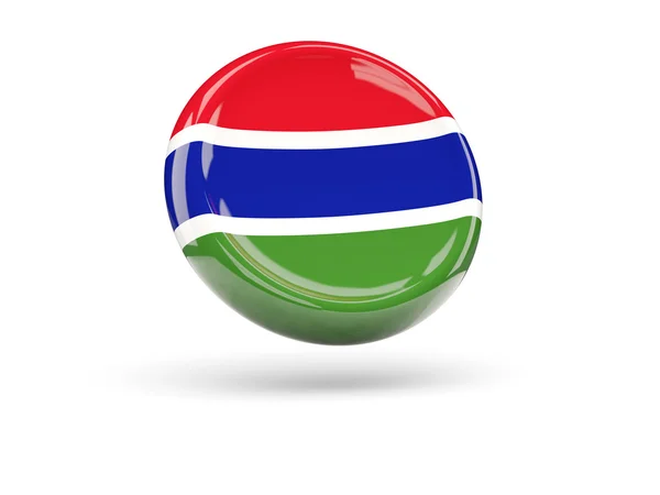 Bandera de Gambia. Icono redondo —  Fotos de Stock