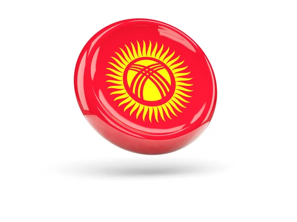 Прапор Киргизстану. Кругла піктограма — стокове фото
