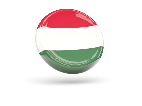 Flaga Węgier. Okrągła ikona — Zdjęcie stockowe