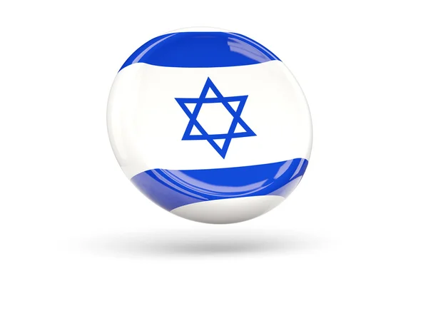 Bandeira de Israel. Ícone redondo — Fotografia de Stock