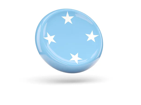 Flag of micronesia. Round icon — Stock Photo, Image