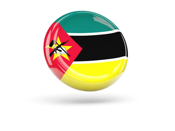 Flag of mozambique. Round icon — Stock Photo, Image