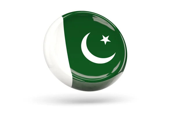 Флаг Пакистана. Круглый значок — стоковое фото