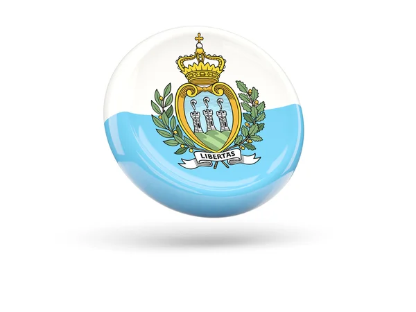 Flag of san marino. Round icon — Stock Photo, Image