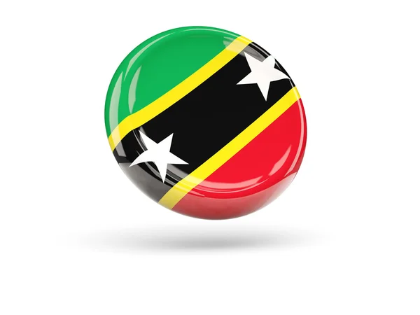 Flag of saint kitts and nevis. Round icon — Stock Photo, Image