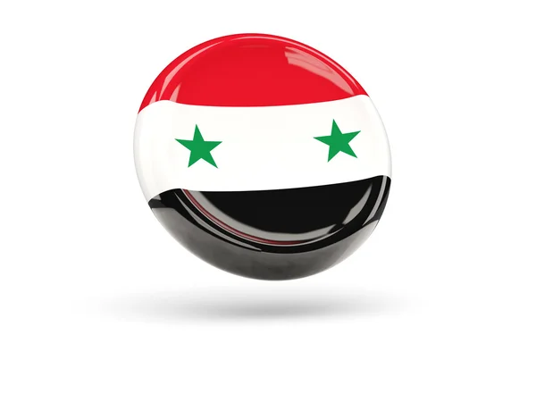 Vlag van Syrië. Ronde pictogram — Stockfoto