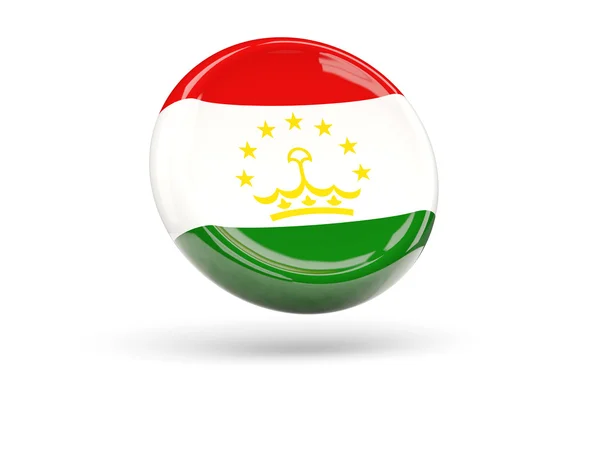 Flagga Tadzjikistan. Runda ikonen — Stockfoto