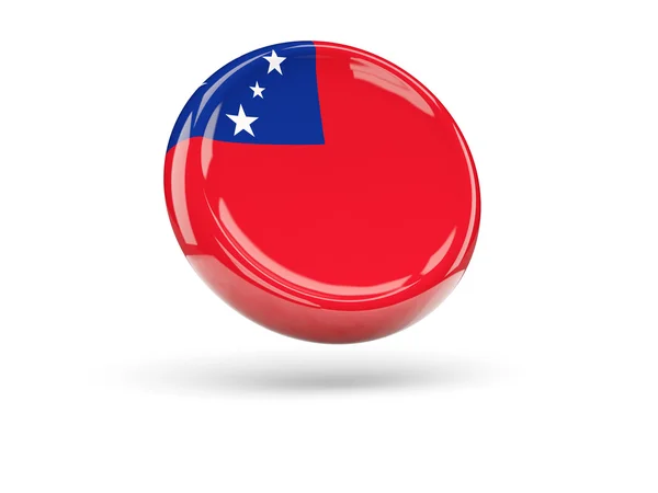 Flag of samoa. Round icon — Stock Photo, Image