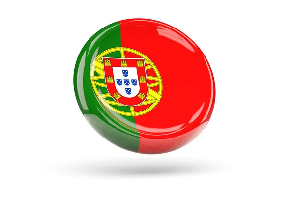 Bandera de portugal. Icono redondo — Foto de Stock