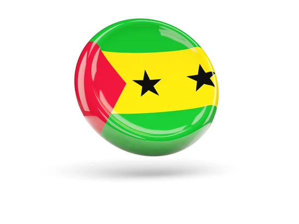 Flagga São Tomé och Príncipe. Rund ikon — Stockfoto