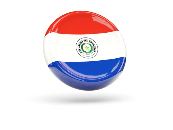 Vlag van Paraguay. Ronde pictogram — Stockfoto