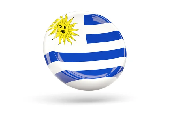 Uruguays flagga. Rund ikon — Stockfoto