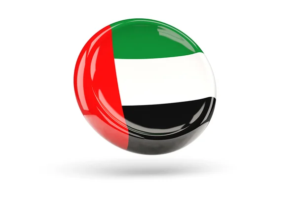 Bandeira de emirados árabes unidos. Ícone redondo — Fotografia de Stock