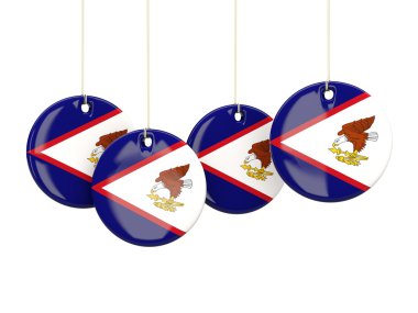 Amerikan Samoası, bayrağı etiketleri yuvarlak