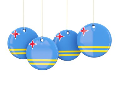 Aruba, yuvarlak Etiketler bayrak