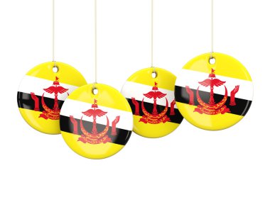 Brunei, yuvarlak Etiketler bayrak