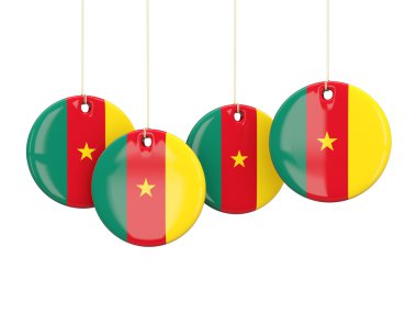 Kamerun, yuvarlak Etiketler bayrak