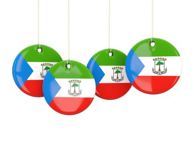 Ekvator Ginesi, bayrağı etiketleri yuvarlak