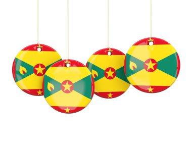 Grenada, yuvarlak Etiketler bayrak