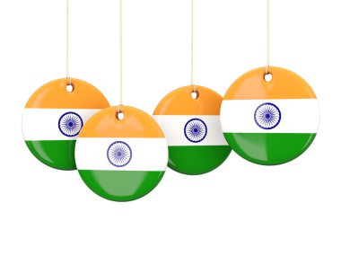 Hindistan, yuvarlak Etiketler bayrak