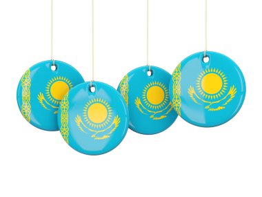 Kazakistan, yuvarlak Etiketler bayrak