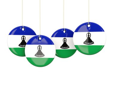 Lesotho, yuvarlak Etiketler bayrak