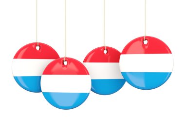 Luxembourg, yuvarlak Etiketler bayrak
