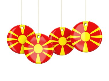 Makedonya, yuvarlak Etiketler bayrak