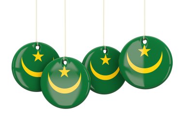 Moritanya, yuvarlak Etiketler bayrak