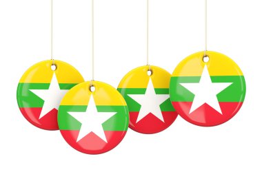 Myanmar, yuvarlak Etiketler bayrak