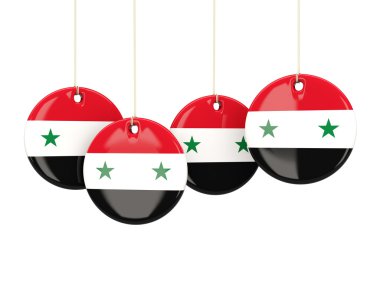 Suriye, yuvarlak Etiketler bayrak