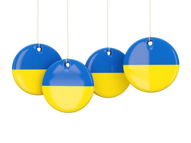 Ukrayna, yuvarlak Etiketler bayrak