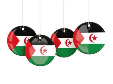 Batı Sahra, bayrağı etiketleri yuvarlak