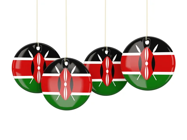 Flag of kenya, round labels — Stock Photo, Image