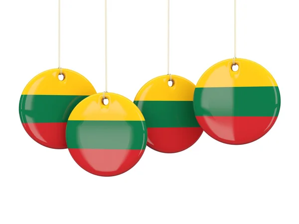 Vlag van Litouwen, ronde etiketten — Stockfoto