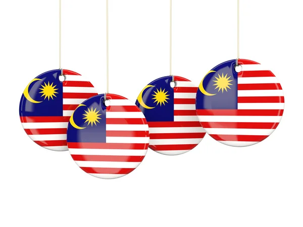 Прапор Малайзії, круглі мітки — стокове фото