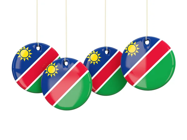 Vlag van Namibië, ronde etiketten — Stockfoto