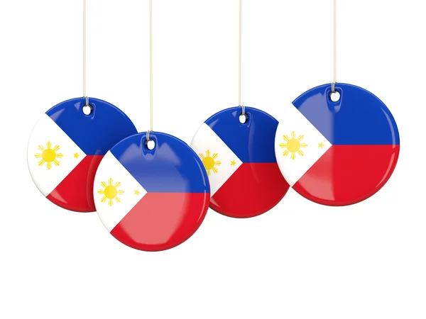 Bandera de filipinas, etiquetas redondas — Foto de Stock