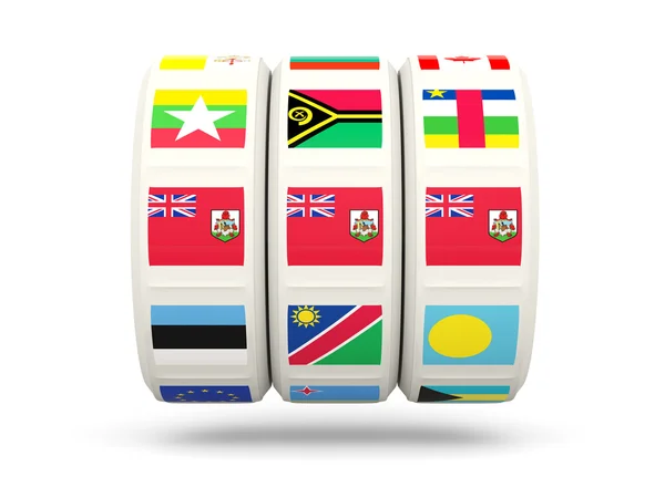 Slots with flag of bermuda — Stock Photo, Image