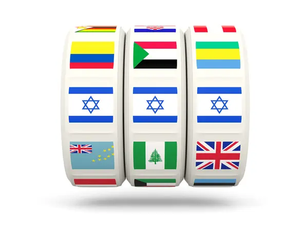 Les fentes avec le drapeau de l'Israël — Photo