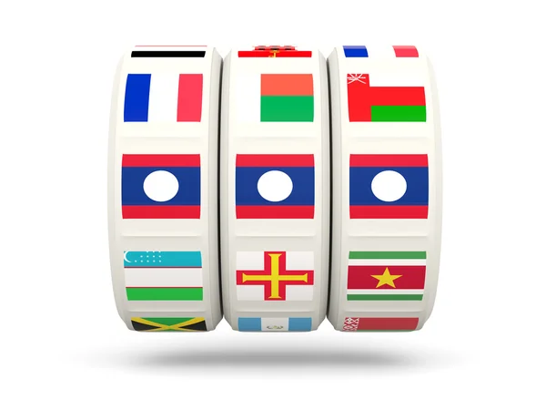 Slots with flag of laos — Stock Photo, Image