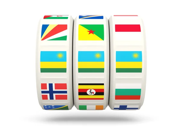 Slots with flag of rwanda — Stock Photo, Image