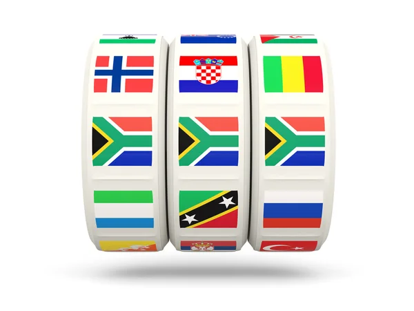 "Slots" met de vlag van Zuid-Afrika — Stockfoto