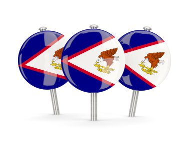 Amerikan Samoası, bayrağı yuvarlak iğne