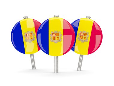 Andorra, yuvarlak iğne bayrak