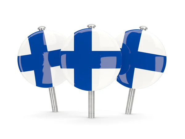 Vlajka Finska, kulaté kolíky — Stock fotografie