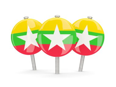 Myanmar, yuvarlak iğne bayrak