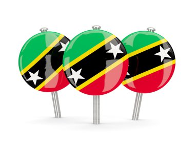 Saint kitts ve nevis, bayrağı yuvarlak iğne