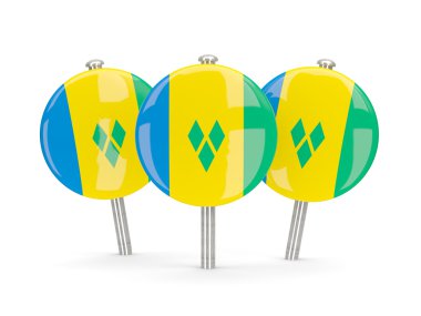 Saint vincent ve Grenadinler, bayrağı yuvarlak iğne